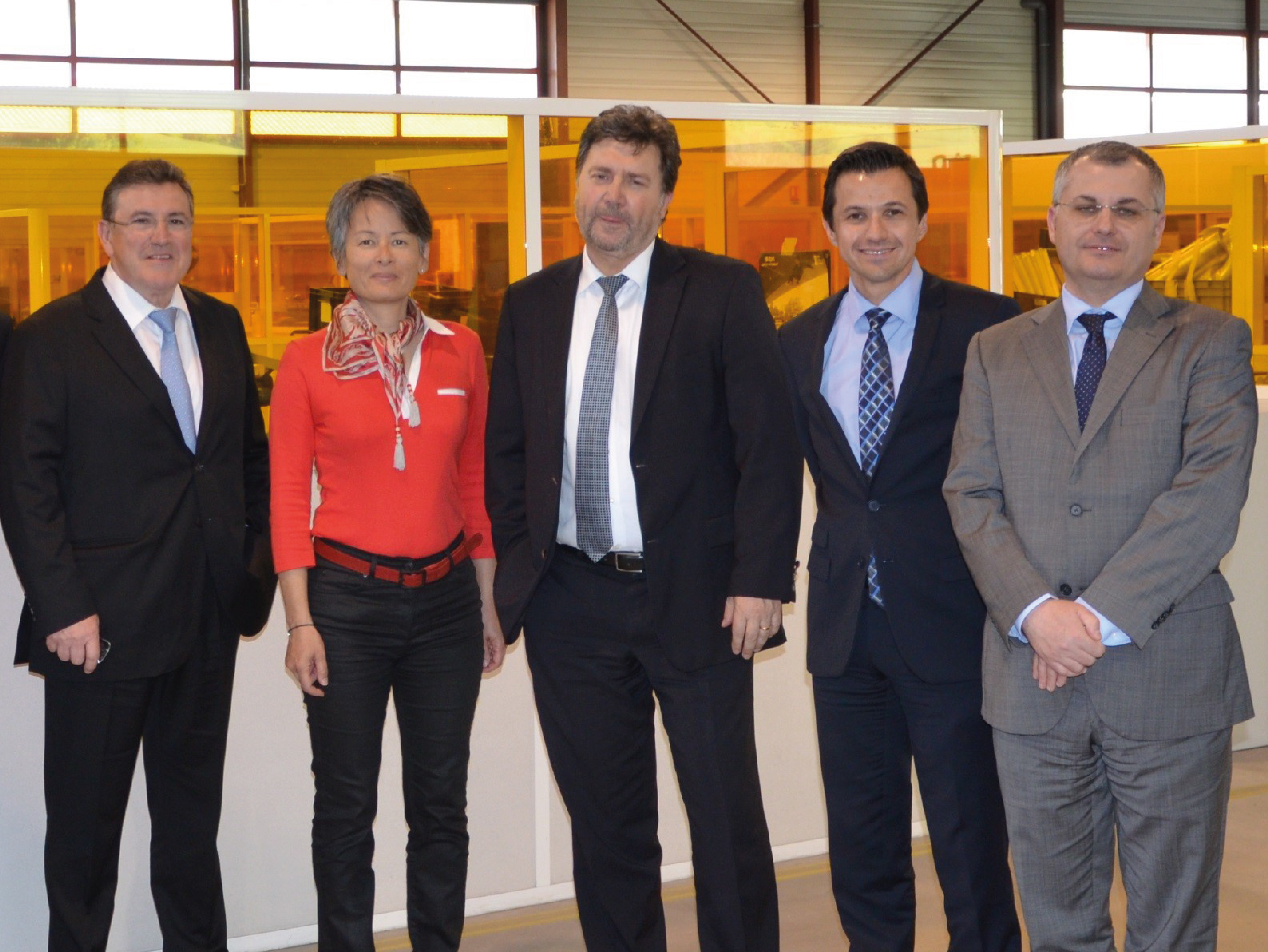Visite de Patrick Piedrafita, le président d’Airbus Opérations, Mme HA-MINH-TU Cécile et M. KATZENMAYER Didier
