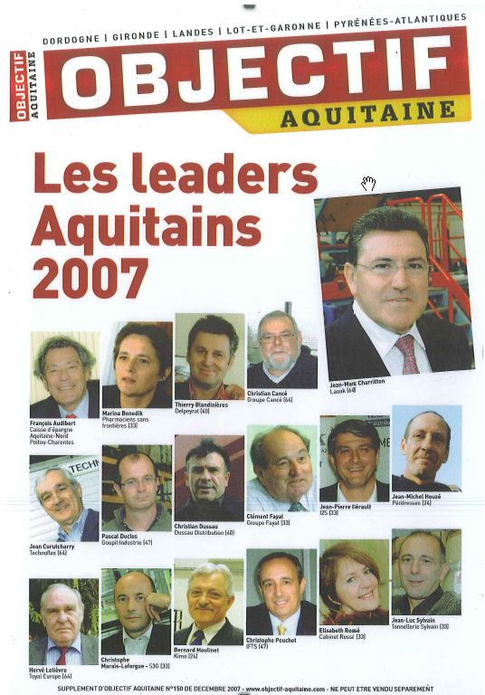 OBJECTIF AQUITAINE - Jean-Marc CHARRITTON parmi les leaders Aquitains 2007