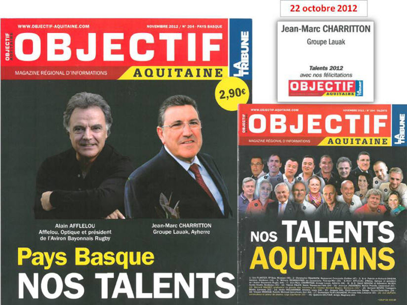 Jean-Marc CHARRITTON, talent 2012 du Magazine Objectif-Aquitaine